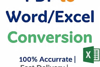 convert PDF to word, excel or editable text format
