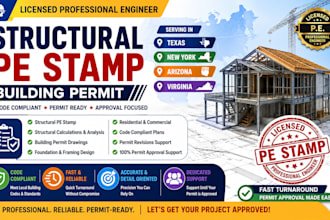structural stamp pe stamp building permit in texas new york arizona virginia