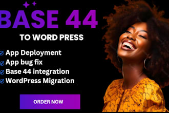 convert base44 website to wordpress without losing design