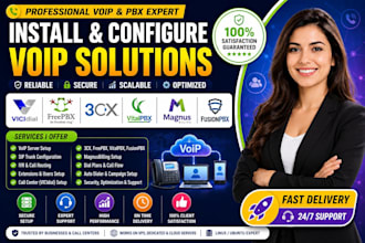 install voip, vicidial, freepbx, 3cx, magnus billing, fusionpbx, vitalpbx