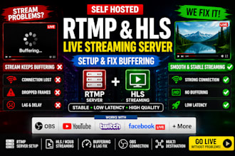 setup your self hosted rtmp hls live streaming server and fix buffering