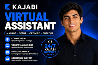 be your kajabi virtual assistant for your website course and funnel management