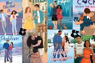 romance book cover illustration romance character design ebook cover kdp amazon