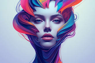 paint digital abstract art works
