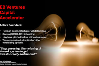 guide you through our 4 week intensive capital raising course to fund the dream