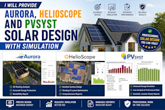design georgia solar proposal, aurora solar design, helioscope and pvsyst design