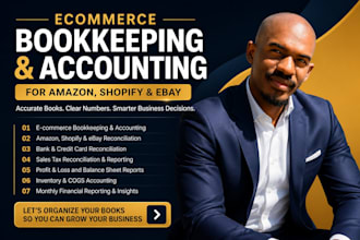 do bookkeeping for amazon shopify ebay seller and accounting
