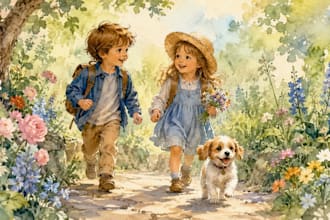 ich illustriere kinderbücher, geschichtenbücher, bilderbücher, buchcover