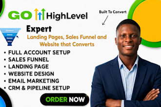 build gohighlevel website go high level funnel builder go highlevel landing page