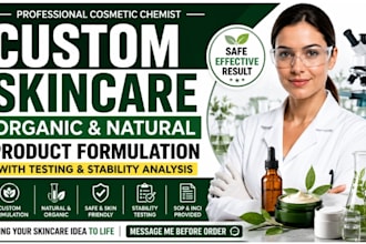 formulate custom natural, organic cosmetic skincare formulation cosmetic chemist