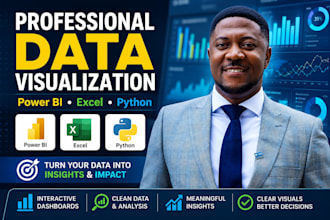 perform data visualisation using excel, python and powerbi