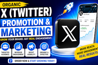 do organic x promotion, x marketing twitter x marketing