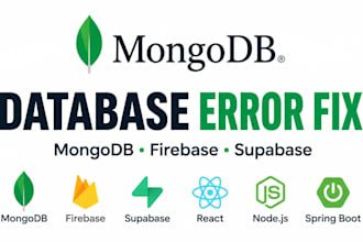 fix mongodb, sql, firebase, or supabase database connection and query issues
