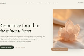 build fix energy healing website crystal healing website spiritual retreat site