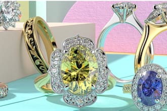 create modern 3d jewelry cad design rendering  for 3d printing and manufacturing