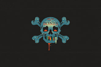 create simple vintage t shirt design for clothing brand