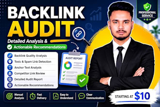 audit your backlink profile and provide SEO recommendations