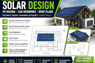 do cad drawings solar design solar installation solar power pv design roof plan