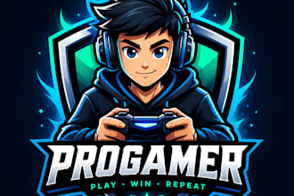 design a professional gaming logo for your channel or clan