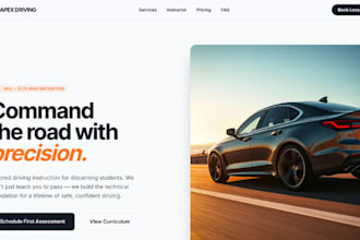 create fix squarespace driving school website driving instructor website