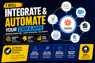 integrate zoho saleforce gohighlevel CRM jobber manychat kajabi zapier workflow