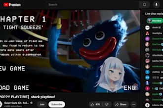 draw a cute anime profile picture, banner and vtuber art