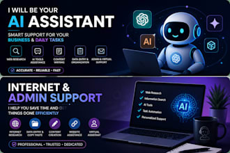 ai virtual assistant for research, content and data entry