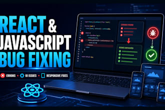 fix react javascript bugs and responsive website issues