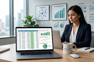 do data cleaning, analysis,  visualization excel, python, sql