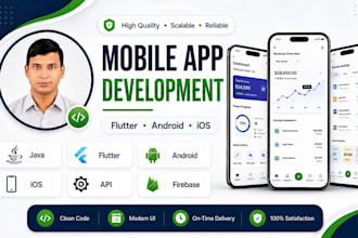 build a flutter android ios mobile app with API and firebase