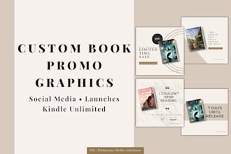 design book promotion graphics for authors and indie publishers