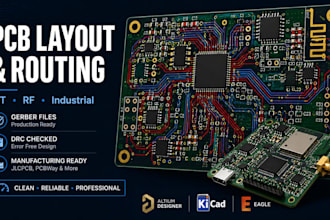 design professional pcb layout and routing for iot, industrial and rf electronic