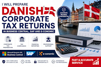 prepare danish corporate tax returns in business central sap and economic