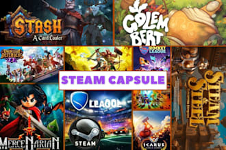design steam capsule banner steam capsule art game poster steam artwork steam