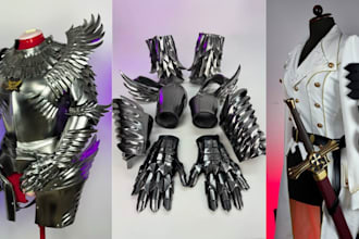 create custom 3d cosplay costume eva foam armor halloween mask 3d props pepakura