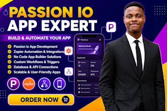 develop passion io mobile app, zapier automation no code app builder, passion io