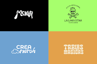 a custom illustrated logo with hand lettering