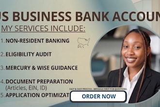 help open US business bank account mercury or wise for non resident