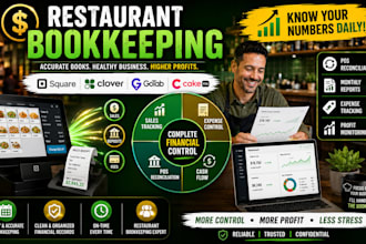 manage restaurant bookkeeping with square, clover, gotab and cake pos