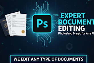 edit documents in photoshop, text editing