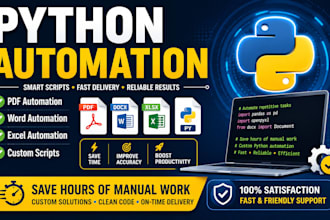 build python automation tools for PDF, word and excel tasks
