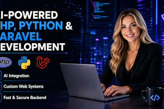develop web apps in PHP, laravel or python