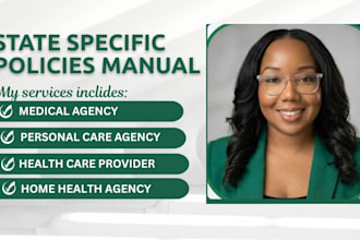 write state approved policy manual, get homecare medical agency licensed