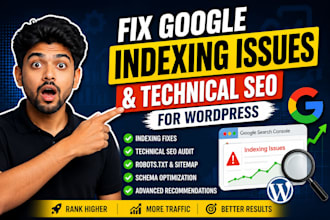 fix google indexing issues and technical SEO for wordpress