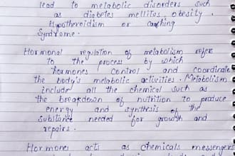write handwritten notes and assignment