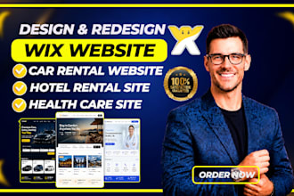 create wix booking website for car rental, hotel, healthcare or services
