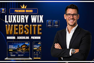 build wix luxury website, design and redesign wix online store