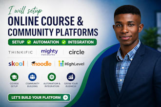 setup thinkific mighty network circle so skool moodle highlevel collab thinkific