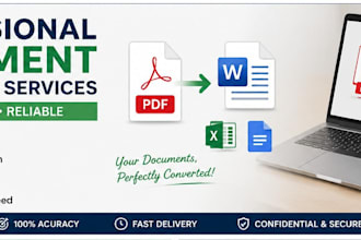 do PDF to word conversion, typing, and document formatting