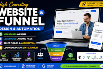 build high converting webstarts website leadpage landing page sales funnel